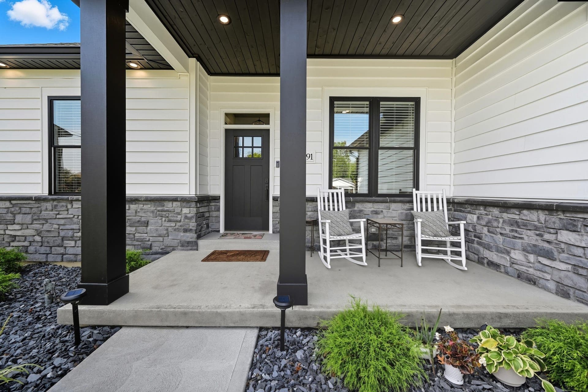 Custom home exterior built by WJ Homes